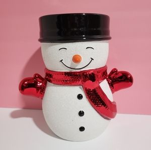 Bath and Body Works Snowman 3-Wick Pedestal Candle Holder